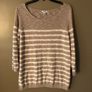 Taupe/cream sweater